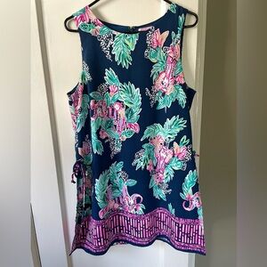 Lilly Pulitzer Donna Inky Navy Elephant Romper SZ 12